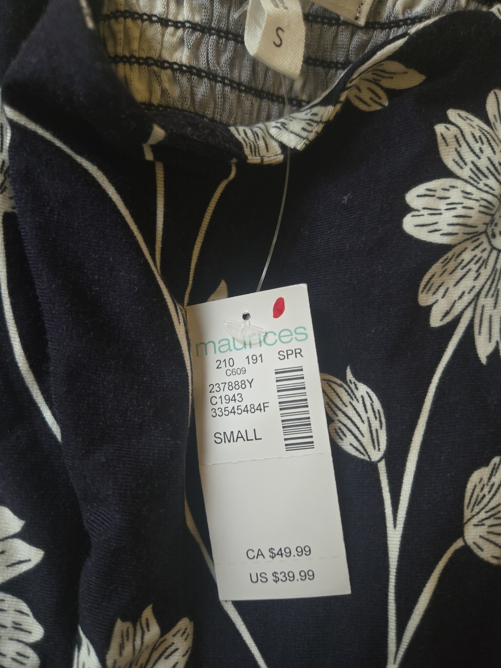 Maurices Purple Floral Wide-Leg Jumpsuit with White Print - Picture 3 of 4